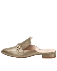 goldene Leder Slipper von Heine