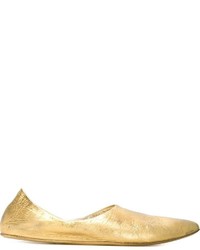 goldene Leder Slipper von Marsèll