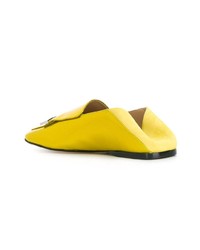 goldene Leder Slipper von Sergio Rossi