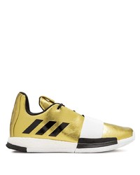 goldene Leder Sportschuhe von adidas