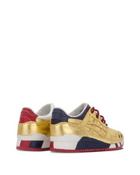 goldene Leder Sportschuhe von Asics