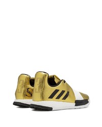 goldene Leder Sportschuhe von adidas