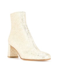 goldene Leder Stiefeletten von Maryam Nassir Zadeh