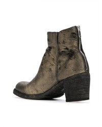 goldene Leder Stiefeletten von Officine Creative