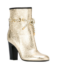 goldene Leder Stiefeletten von Michel Vivien