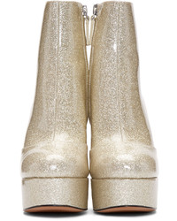 goldene Leder Stiefeletten von Marc Jacobs