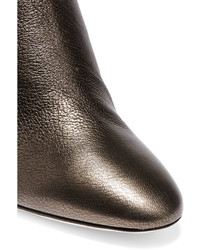 goldene Leder Stiefeletten von Jimmy Choo