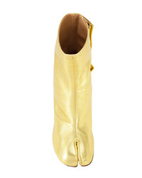 goldene Leder Stiefeletten von Maison Margiela