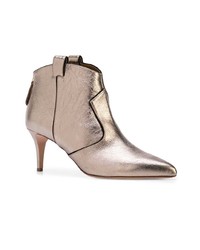 goldene Leder Stiefeletten von Veronica Beard