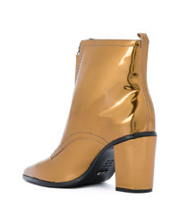 goldene Leder Stiefeletten von Schutz