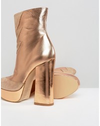 goldene Leder Stiefeletten von Terry De Havilland