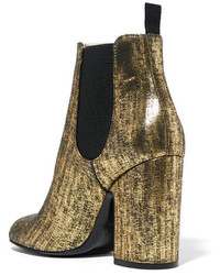 goldene Leder Stiefeletten von Laurence Dacade