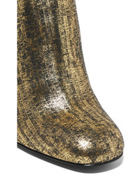 goldene Leder Stiefeletten von Laurence Dacade