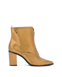 goldene Leder Stiefeletten von Schutz