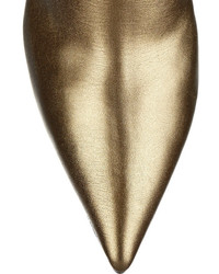 goldene Leder Stiefeletten von Giuseppe Zanotti