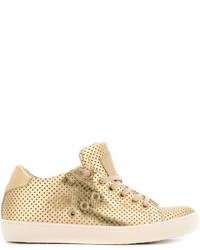 goldene Leder Turnschuhe von Leather Crown