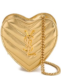 goldene Leder Umhängetasche von Saint Laurent