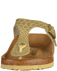 goldene Leder Zehentrenner von Birkenstock