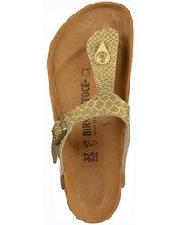 goldene Leder Zehentrenner von Birkenstock