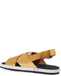 goldene Ledersandalen von Marni