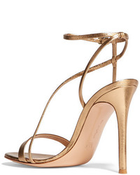 goldene Ledersandalen von Gianvito Rossi