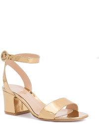 goldene Ledersandalen von Gianvito Rossi