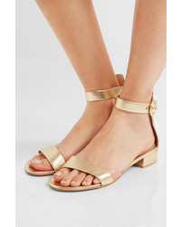 goldene Ledersandalen von Gianvito Rossi