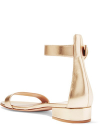 goldene Ledersandalen von Gianvito Rossi