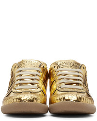 goldene niedrige Sneakers von Maison Margiela