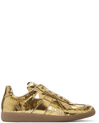 goldene niedrige Sneakers von Maison Margiela