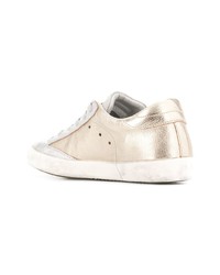 goldene niedrige Sneakers von Philippe Model