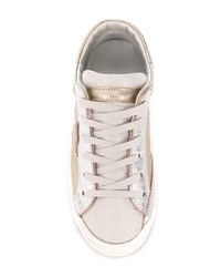 goldene niedrige Sneakers von Philippe Model