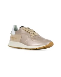 goldene niedrige Sneakers von Philippe Model