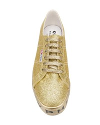 goldene niedrige Sneakers von Philosophy di Lorenzo Serafini