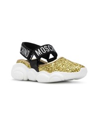 goldene niedrige Sneakers von Moschino