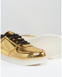 goldene niedrige Sneakers von Wize & Ope