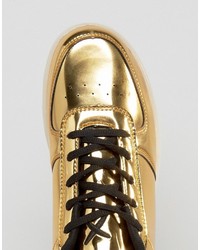 goldene niedrige Sneakers von Wize & Ope