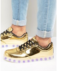 goldene niedrige Sneakers von Wize & Ope