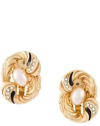 goldene Ohrringe von Christian Dior