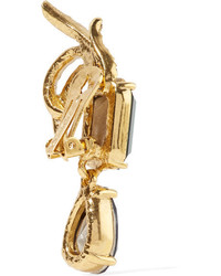 goldene Ohrringe von Oscar de la Renta