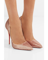 goldene Pailletten Pumps von Christian Louboutin