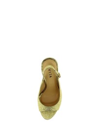 goldene Pailletten Sandaletten von Evita