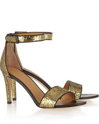 goldene Pailletten Sandaletten von Marc by Marc Jacobs