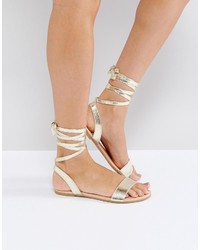 goldene Sandalen von Asos