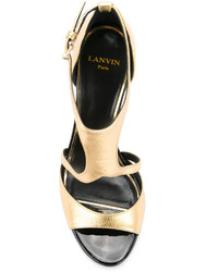 goldene Sandalen von Lanvin