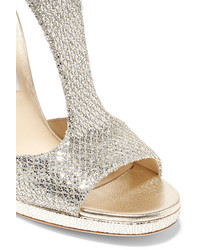 goldene Sandalen von Jimmy Choo