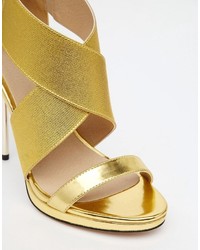 goldene Sandaletten von Asos