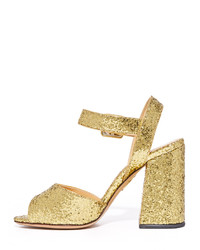 goldene Sandaletten von Charlotte Olympia
