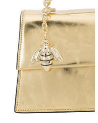 goldene Satchel-Tasche aus Leder von Christian Siriano