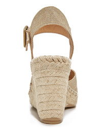 goldene Segeltuch Espadrilles von Soludos